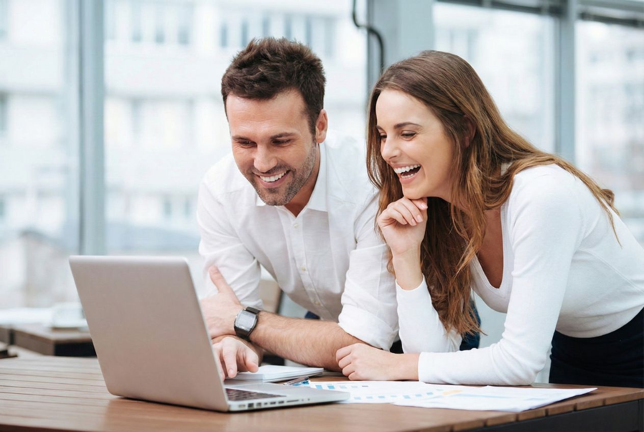 Propietarios revisando la difusión online de su vivienda en alquiler